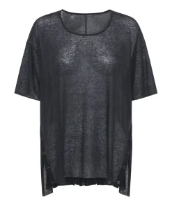 Tops|ONE TEASPOON Black Split Seam Tee