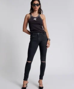 Denim Jeans|ONE TEASPOON Black Stretch Freebirds Ii High Waist Skinny Jeans
