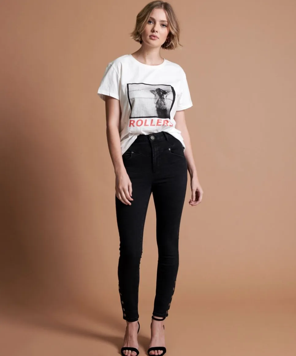 Denim Jeans|ONE TEASPOON Black Swan Preachers High Waist Skinny Jeans
