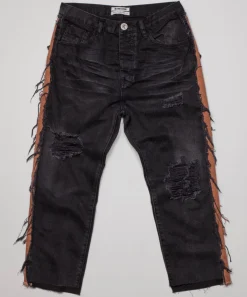 Denim Jeans|ONE TEASPOON Black Van Hooligans Low Waist Relaxed Straight Leg Jeans