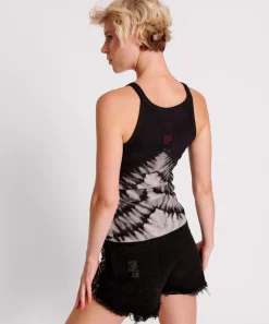 Tees & Tanks|ONE TEASPOON Black X-Ray Rib Singlet