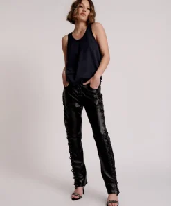 Bottoms|ONE TEASPOON Blacklight Leather Lace Up Pants