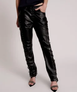 Bottoms|ONE TEASPOON Blacklight Leather Lace Up Pants