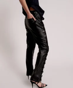 Bottoms|ONE TEASPOON Blacklight Leather Lace Up Pants