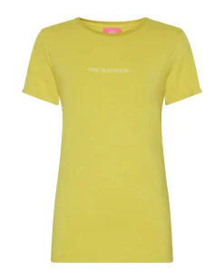 Graphic Tees|ONE TEASPOON Blazing Yellow Logo Fitted Tee