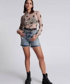 Denim Shorts|ONE TEASPOON Blue Blossom Legend High Waist Mom Shorts