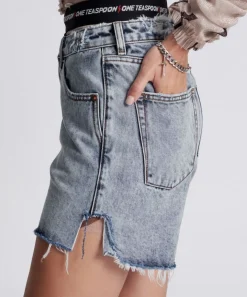 Denim Shorts|ONE TEASPOON Blue Blossom Legend High Waist Mom Shorts