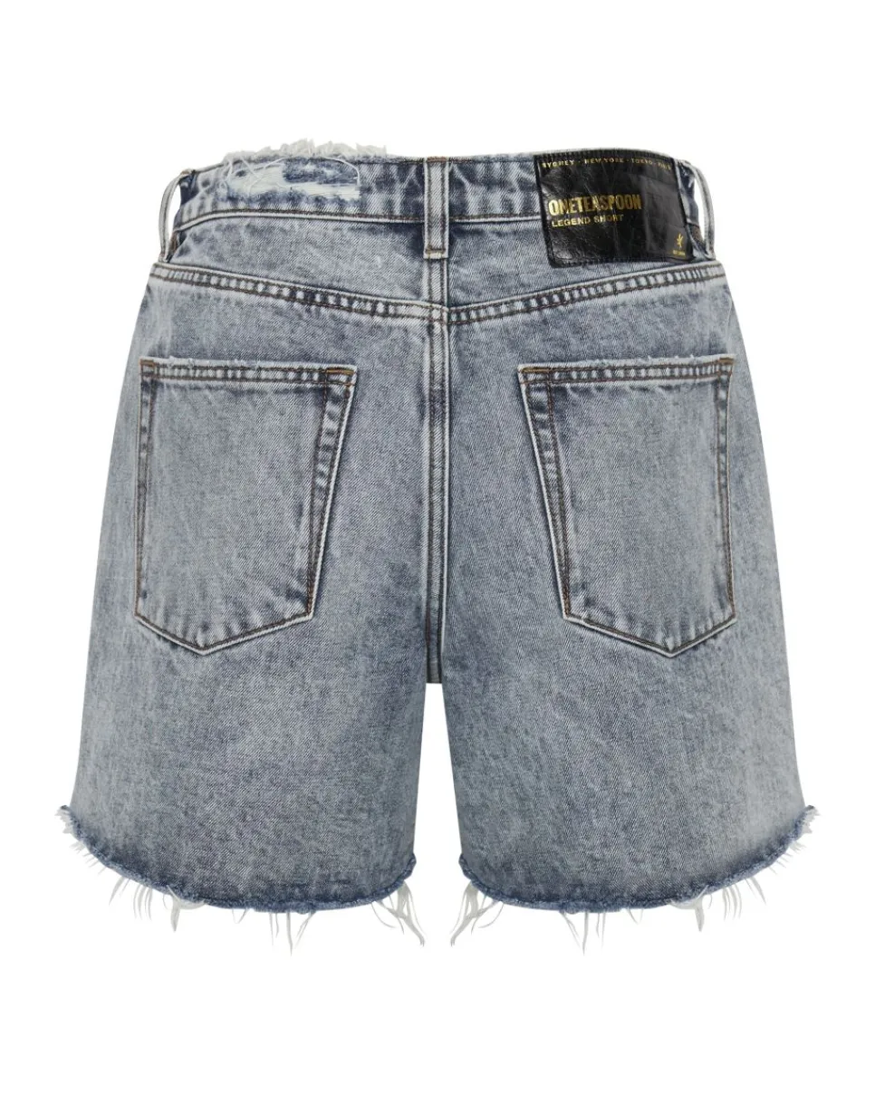 Denim Shorts|ONE TEASPOON Blue Blossom Legend High Waist Mom Shorts