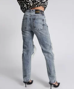 Denim Jeans|ONE TEASPOON Blue Blossom Super Messed Up High Waist Awesome Baggies Jeans