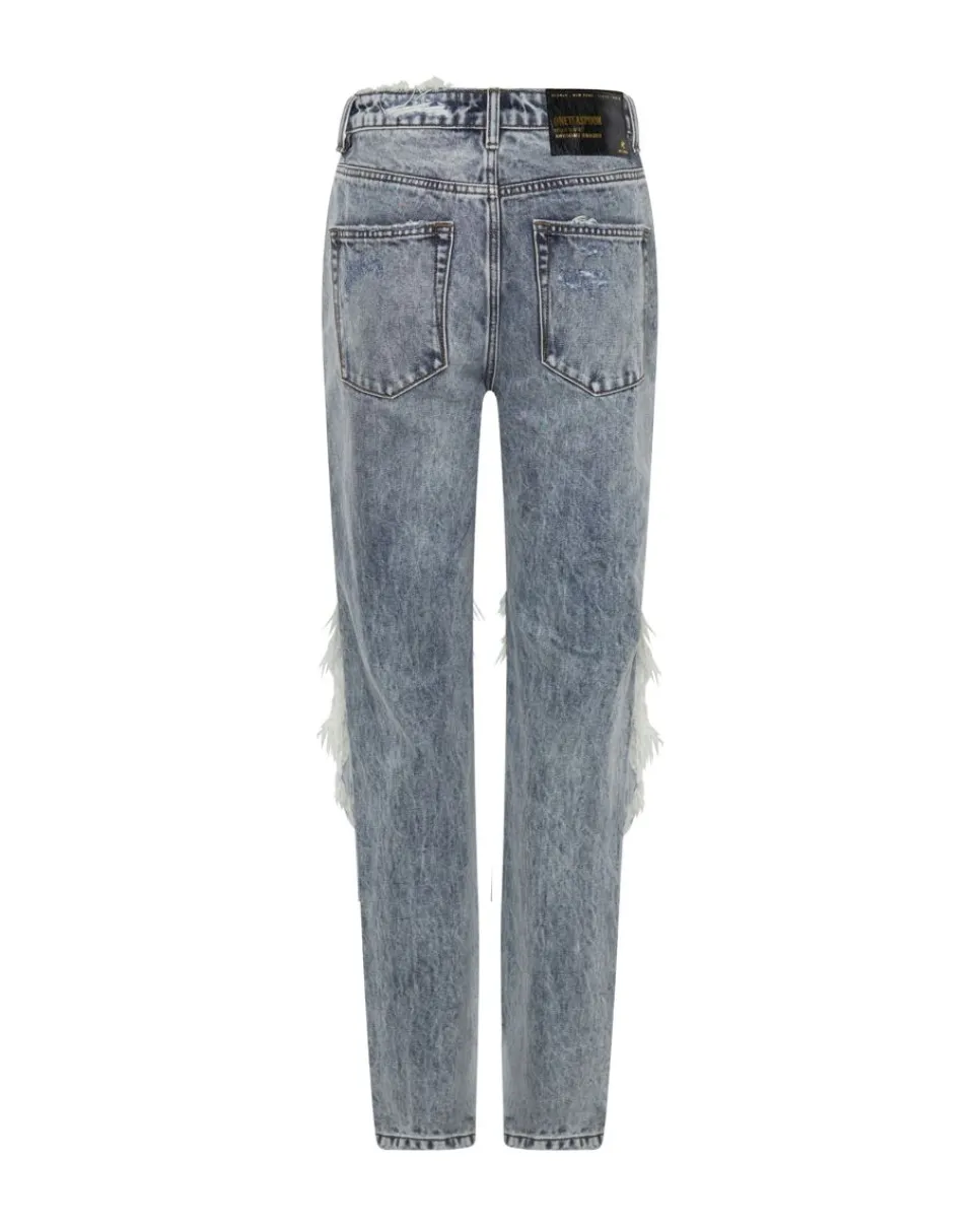 Denim Jeans|ONE TEASPOON Blue Blossom Super Messed Up High Waist Awesome Baggies Jeans