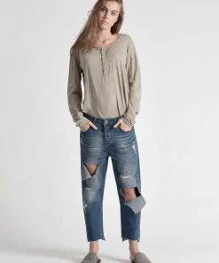 Denim Jeans|ONE TEASPOON Blue Cult Hooligans Low Waist Relaxed Straight Leg Jeans