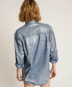 Shirts|ONE TEASPOON Blue Future Everyday Denim Shirt