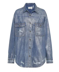 Shirts|ONE TEASPOON Blue Future Everyday Denim Shirt