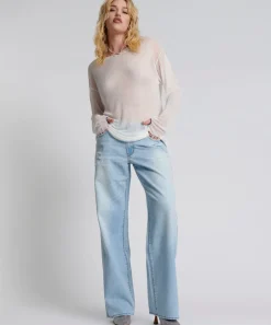 Denim Jeans|ONE TEASPOON Blue Latte Lowrider Wide Leg Jeans