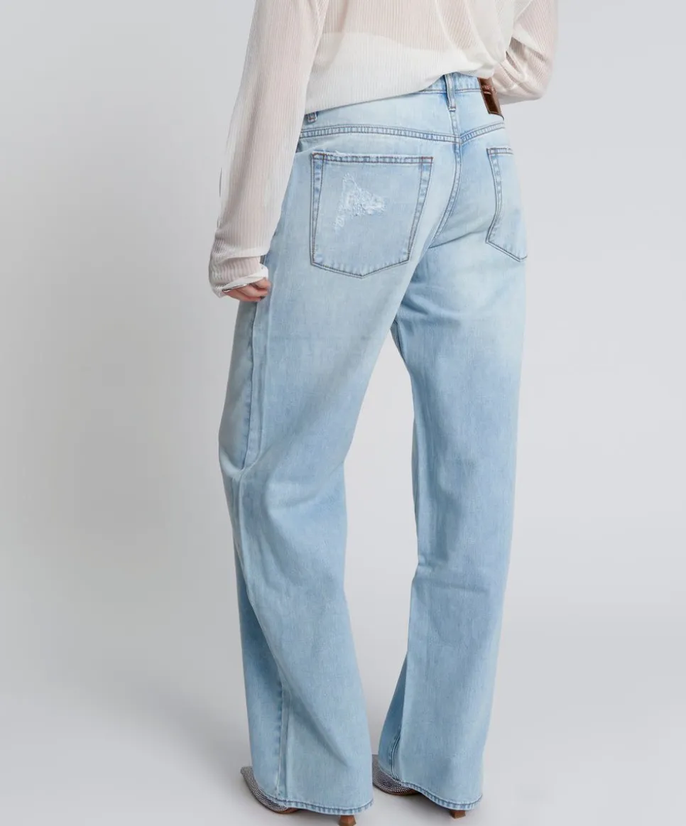 Denim Jeans|ONE TEASPOON Blue Latte Lowrider Wide Leg Jeans