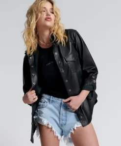 Denim Shorts|ONE TEASPOON Blue Latte Rollers Denim Shorts