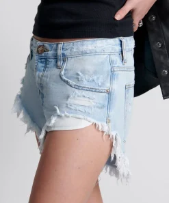 Denim Shorts|ONE TEASPOON Blue Latte Rollers Denim Shorts