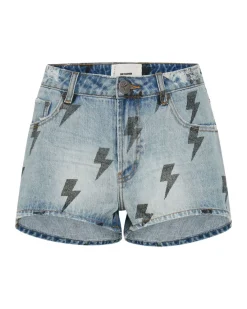 Denim Shorts|ONE TEASPOON Blue Lightning Bonita High Waist Denim Shorts