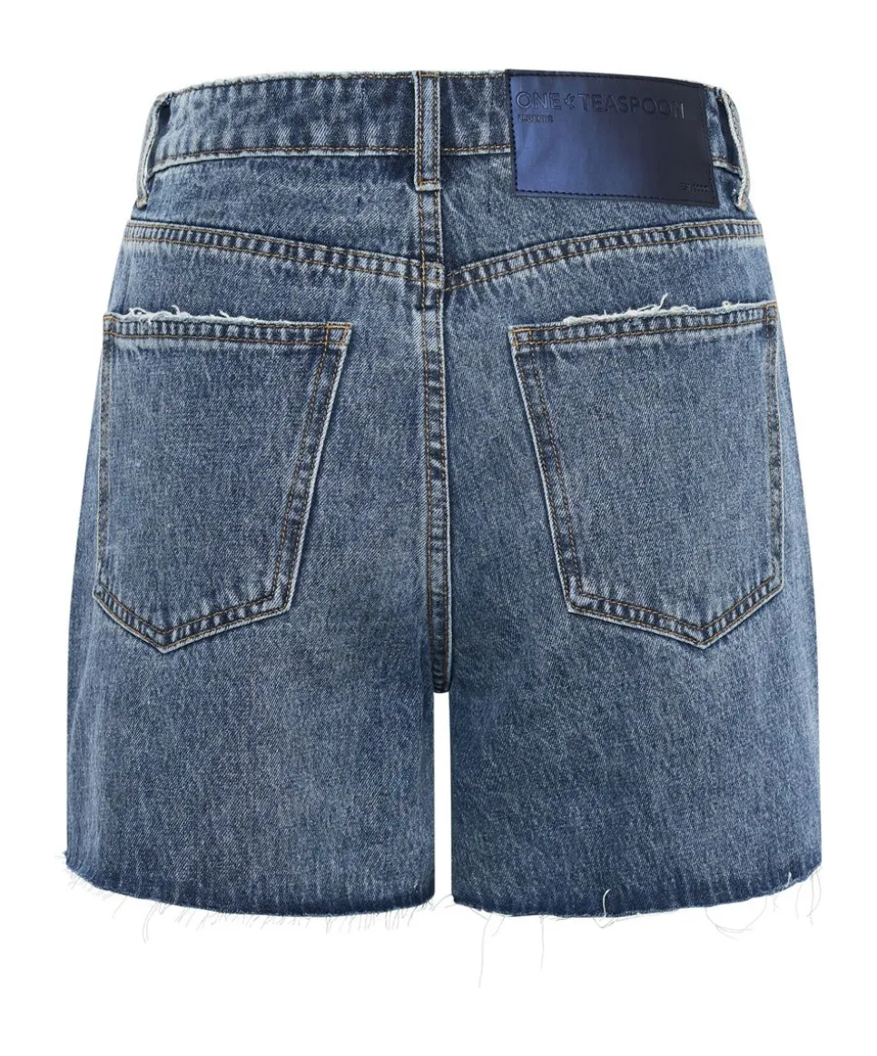 Denim Shorts|ONE TEASPOON Blue Love Legends High Waist Mom Fit Shorts