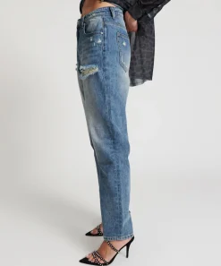 Denim Jeans|ONE TEASPOON Blue Love 1982S Mid Waist Balloon Jeans