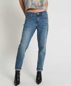 Denim Jeans|ONE TEASPOON Blue Love Stixx Low Waist Slim Straight Leg Jeans