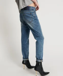 Denim Jeans|ONE TEASPOON Blue Love Stixx Low Waist Slim Straight Leg Jeans