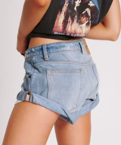 Denim Shorts|ONE TEASPOON Blue Malt Bandits Low Waist Denim Shorts