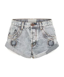 Denim Shorts|ONE TEASPOON Blue Malt Le Loop Bandits Low Waist Denim Shorts