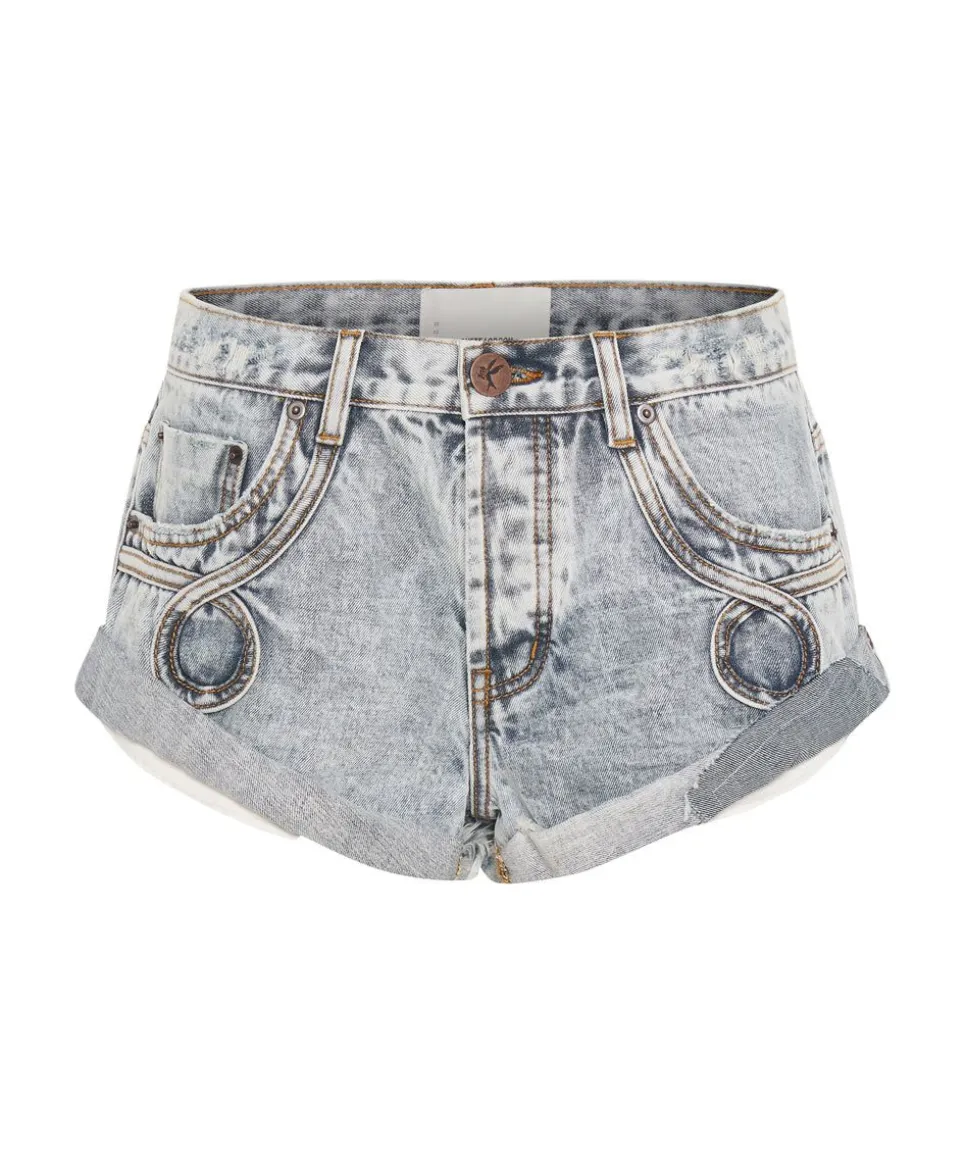 Denim Shorts|ONE TEASPOON Blue Malt Le Loop Bandits Low Waist Denim Shorts