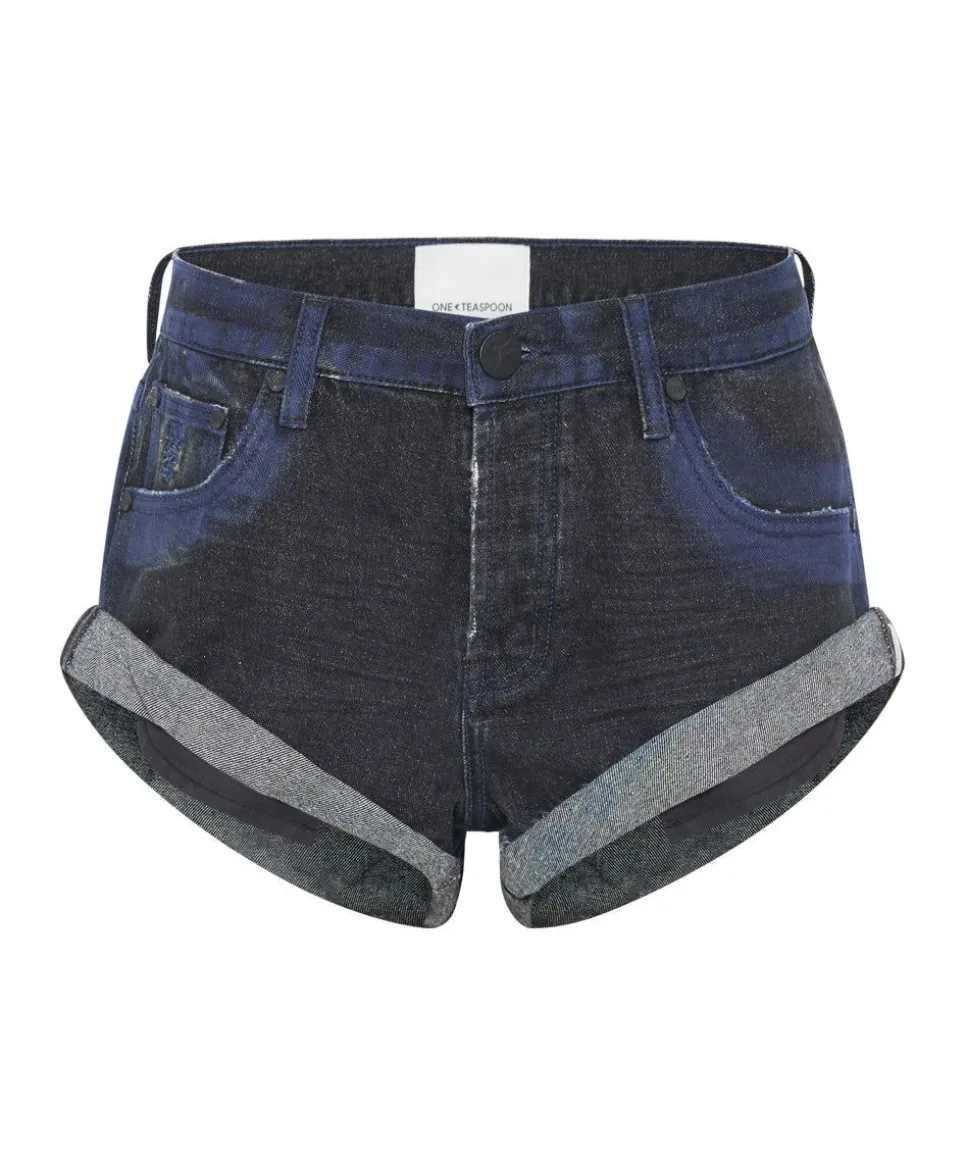 Denim Shorts|ONE TEASPOON Blue Punk Bandit Low Waist Denim Shorts