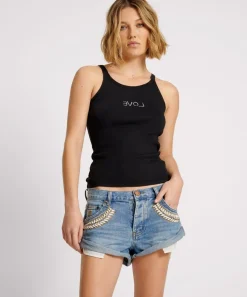 Denim Shorts|ONE TEASPOON Blue Rapture Chained Bandits Low Waist Denim Shorts