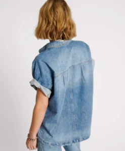 Shirts|ONE TEASPOON Blue Rapture Cut Off Denim Shirt