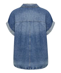 Shirts|ONE TEASPOON Blue Rapture Cut Off Denim Shirt