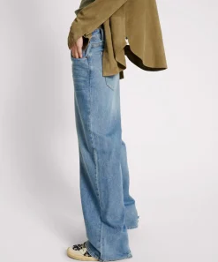 Denim Jeans|ONE TEASPOON Blue Rapture Jackson Mid Waist Wide Leg Denim Jeans