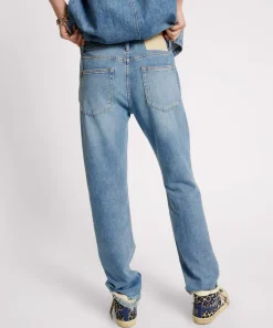 Denim Jeans|ONE TEASPOON Blue Rapture Truckers Low Waist Straight Leg Denim Jeans