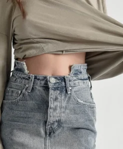 Denim Skirts|ONE TEASPOON Blue Society 2020 High Waist Denim Skirt