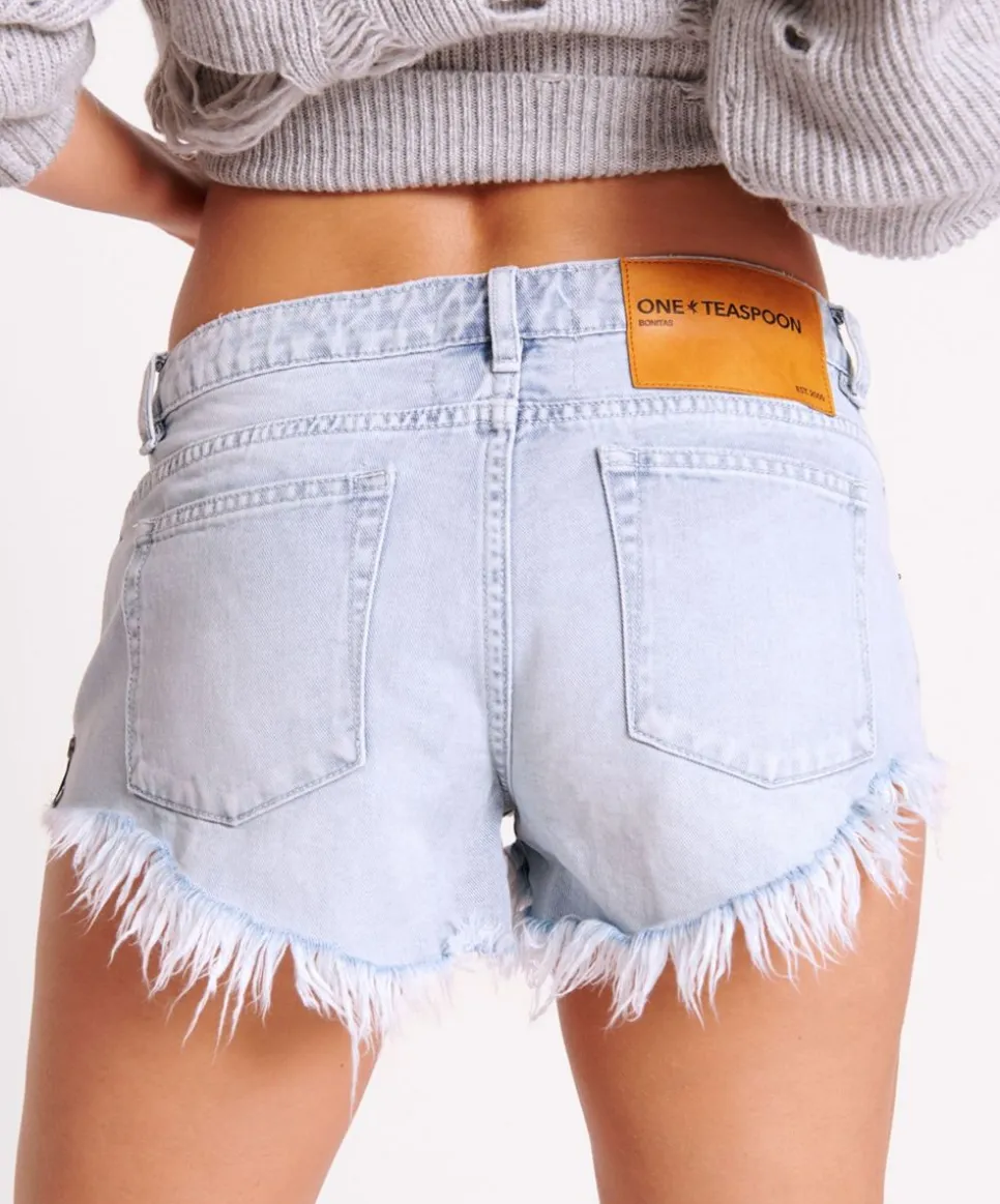 Denim Shorts|ONE TEASPOON Blue Space Bonitas Low Waist Denim Shorts