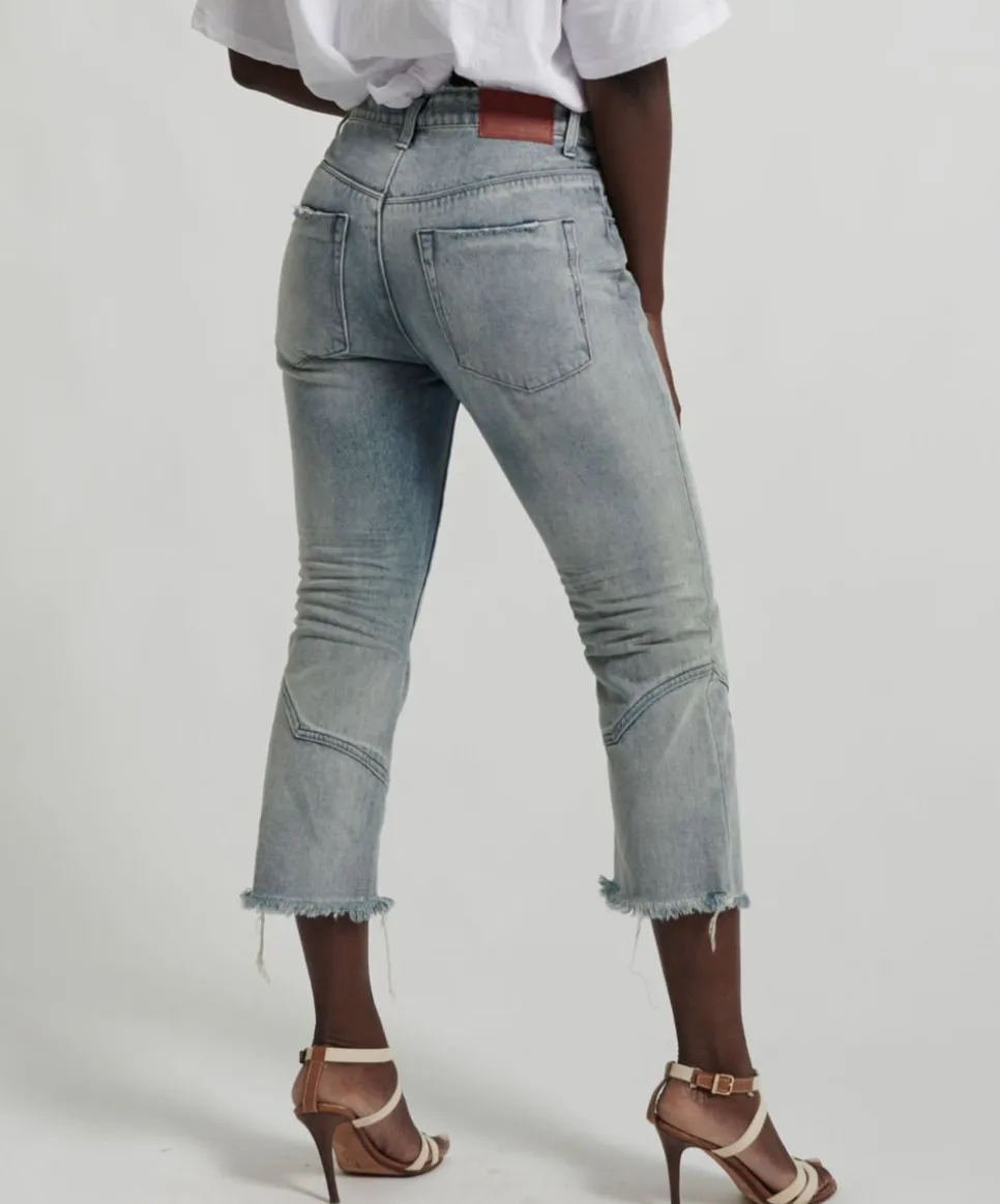 Denim Jeans|ONE TEASPOON Blue Storm Kicks Low Waist Kick Flare Jeans
