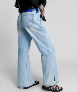 Denim Jeans|ONE TEASPOON Blue Tornado Roadhouse Wide Leg Drawstring Jeans
