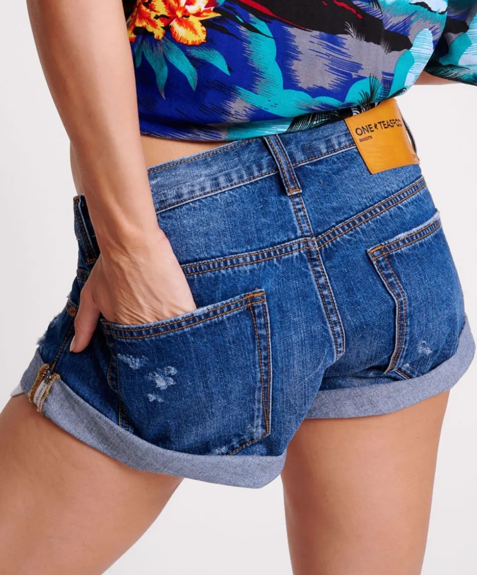Denim Shorts|ONE TEASPOON Bluemoon Bandit Low Waist Denim Shorts