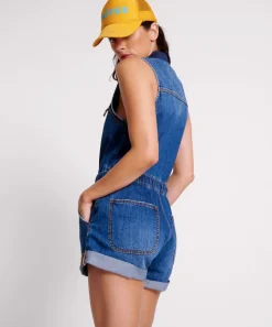 Denim Jumpsuits|ONE TEASPOON Bluemoon Lilly Sporty Denim Jumpsuit