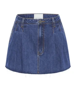 Denim Skirts|ONE TEASPOON Bluemoon Pleated Micro Mini Denim Skirt