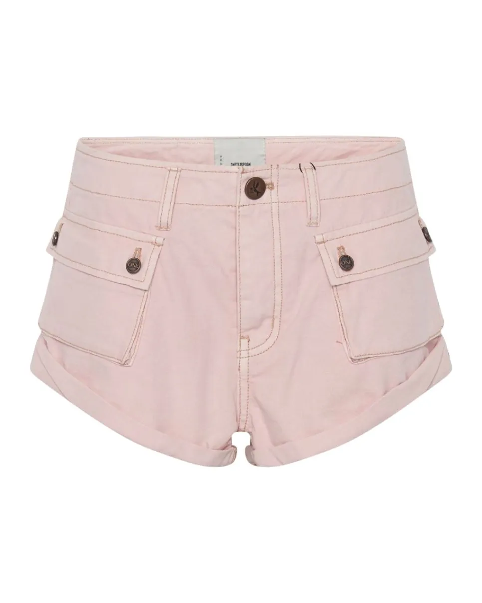 Denim Shorts|ONE TEASPOON Blush Cadet Bandits Low Waist Shorts