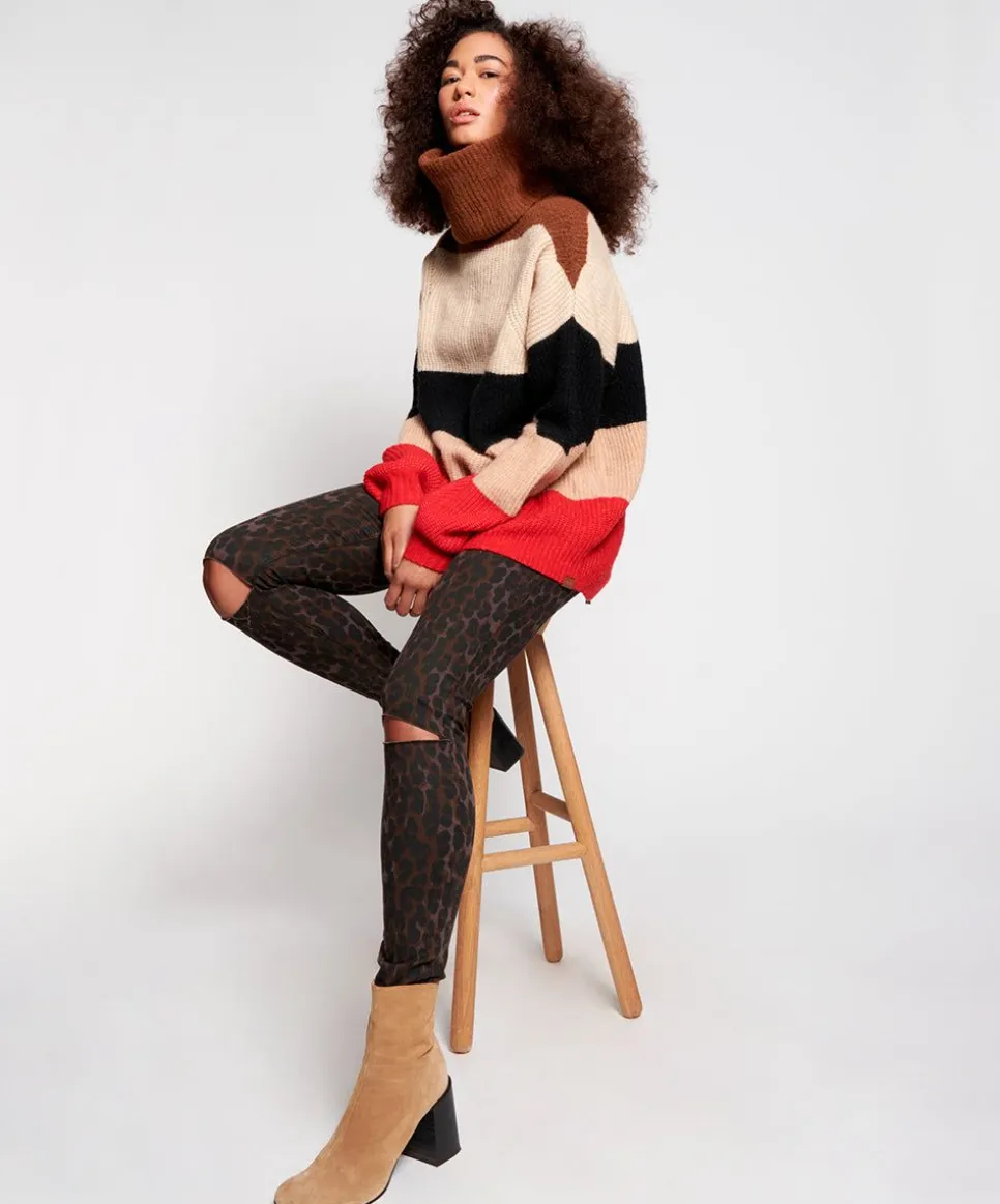 Denim Jeans|ONE TEASPOON Bronze Leopard Freebirds Ii High Waist Skinny Jeans