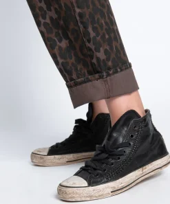 Denim Jeans|ONE TEASPOON Bronze Leopard Truckers Mid Rise Straight Leg Jeans