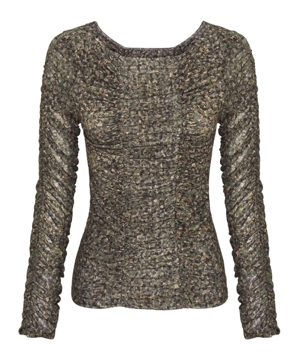 Tops|ONE TEASPOON Camo Night Fever Longsleeve Mesh Top