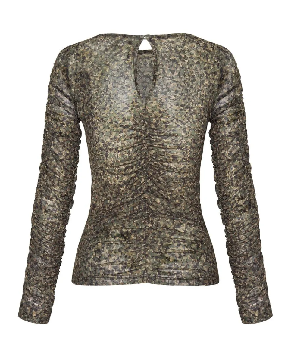 Tops|ONE TEASPOON Camo Night Fever Longsleeve Mesh Top