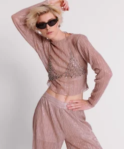 Tops|ONE TEASPOON Celestial Rose Plisse Longsleeve Top