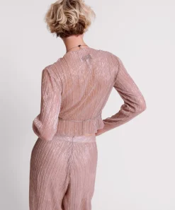 Tops|ONE TEASPOON Celestial Rose Plisse Longsleeve Top