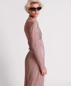 Tops|ONE TEASPOON Celestial Rose Plisse Longsleeve Top